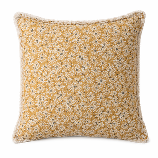 Coussin floral texturé