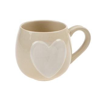 Grande tasse Big Heart – crème/blanc