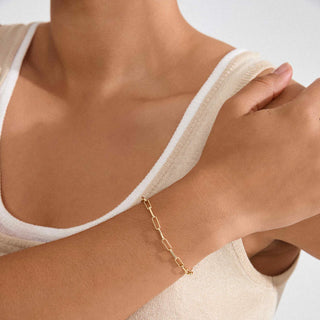 Ronja bracelet chaîne trombone recyclée or