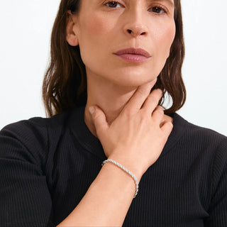 PAM - Bracelet chaîne corde recyclé plaqué argent