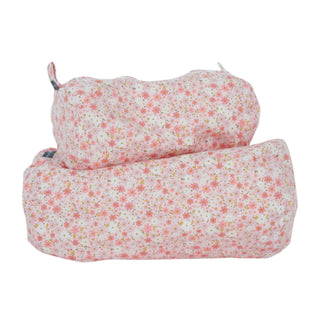 Trousse à cosmétiques motif floral rose