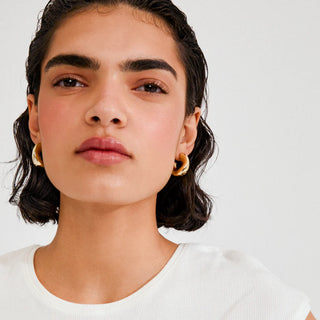 Boucles d’oreilles anneaux JENNINGS plaquées or