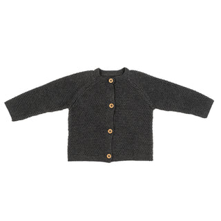 Cardigan en tricot gris foncé pour bébé