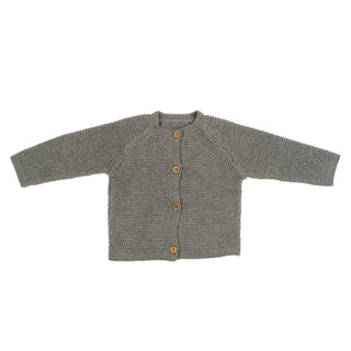 Cardigan en tricot gris pâle pour bébé