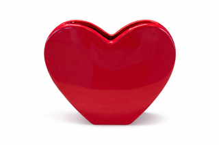Vase en céramique en forme de coeur
