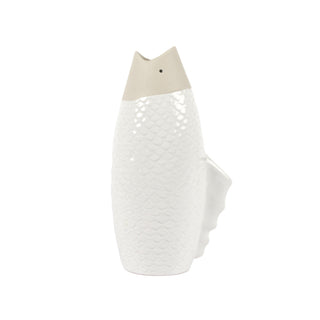 Vase décoratif poisson en céramique