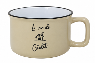 Grande tasse en céramique – La vie de chalet / Cottage Life