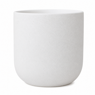 Cache-pot blanc texturé