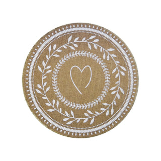 Napperon jute coeur