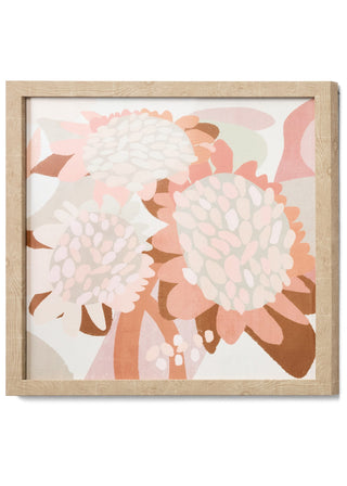 Cadre décoratif floral – Bouquet rosé
