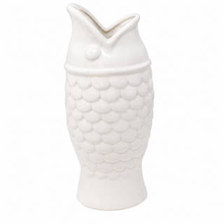 Vase poisson blanc
