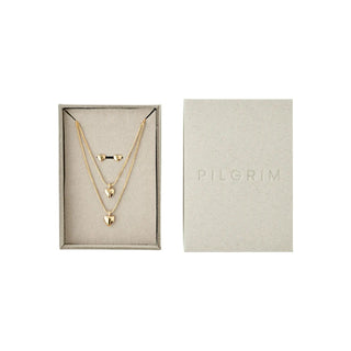 PENINA - Ensemble cadeau collier et boucles d’oreilles plaqués or