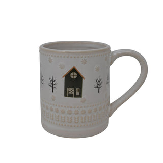 Tasse en céramique – Maison et arbres
