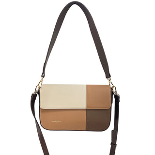Allix convertible crossbody shoulder bag-Latte