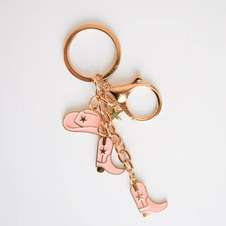 Porte-clé rose- Cowboy