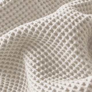 Couverture en coton gaufré sable Celia