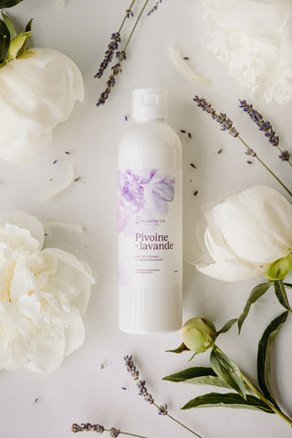 Lait Nettoyant et Bain Moussant - Pivoine & Lavande