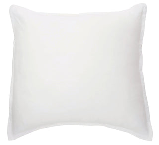 Cache oreiller européen en lin blanc Linen