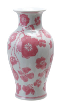 Vase en grès décoratif – motif floral