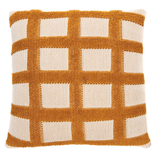 Coussin naturel et moutarde Dolce