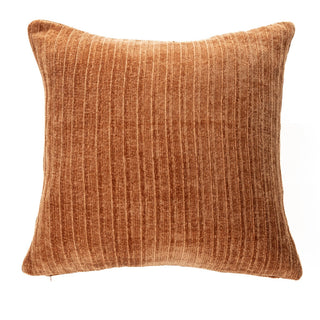 Coussin décoratif en chenille terracotta Hippy