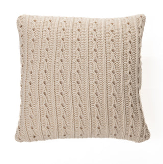 Coussin en tricot crème Dalida