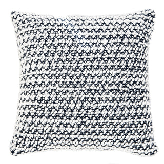 Coussin en tricot noir et blanc Ditalini