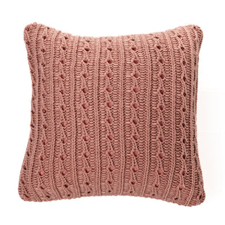 Coussin en tricot rose Dalida