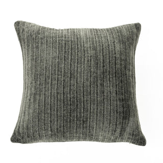 Coussin décoratif en chenille verte Hippy