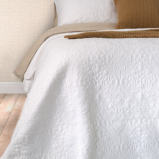 Courtepointe piquée blanche Damask