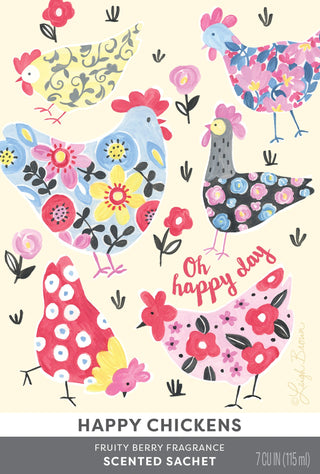 Sachet parfumé - Happy Chickens