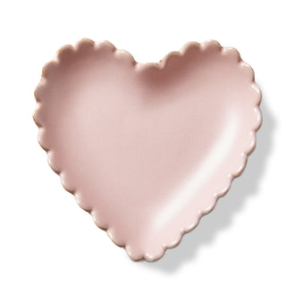 Coupelle cœur en céramique – Rose pâle