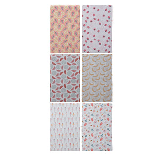 Serviette à café en microfibre recyclée imprimée avec fruit/flo