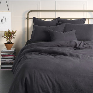Housse de couette en lin noir Linen