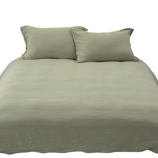 Housse de couette vert sauge Lin