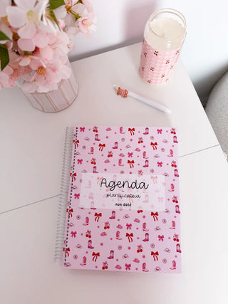 Agenda planificateur non daté – Cowgirl rose