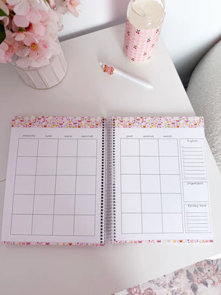Agenda planificateur non daté – Fleuri sauge