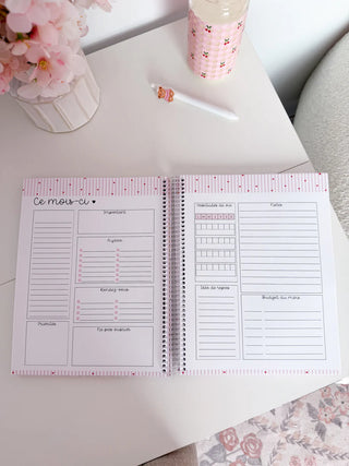 Agenda planificateur non daté – Cowgirl rose