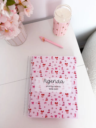Agenda planificateur 2026-2027 – Cowgirl rose