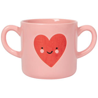 Tasse à double poignée cœur à cœur