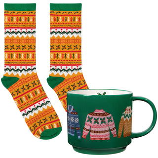 Ensemble tasse et bas de Noël – Chandails festifs