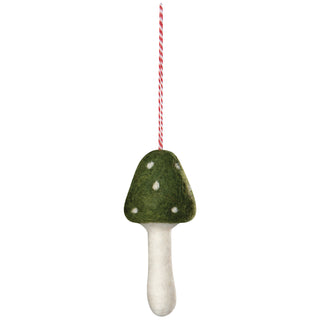 Ornement de Noël – Champignon en laine feutrée