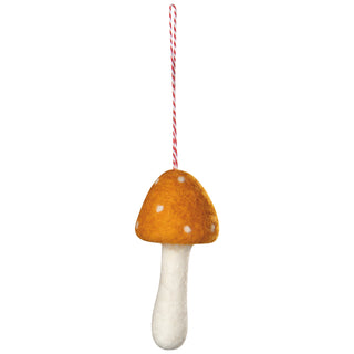 Ornement de Noël – Champignon en laine feutrée