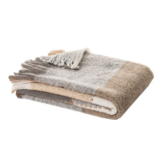 Jeté a carreaux gris et taupe Lovely