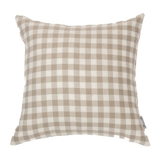 Coussin à carreaux gris Manos