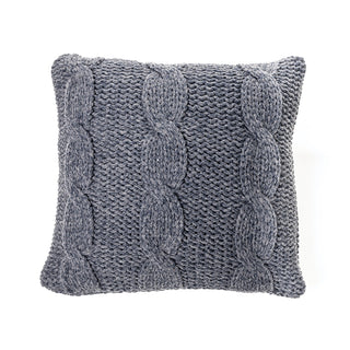 Coussin décoratif en tricot câblé Mitos