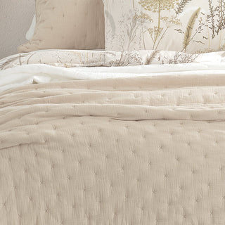 Courtepointe unie naturel Mousseline