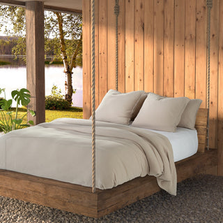 Housse de couette unie naturel Muslin
