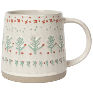 Tasse de Noël en grès – Sapins