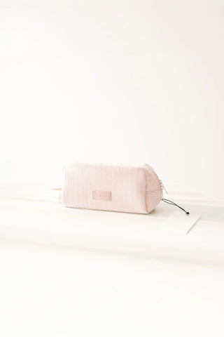 Trousse à cosmétiques rose poudré